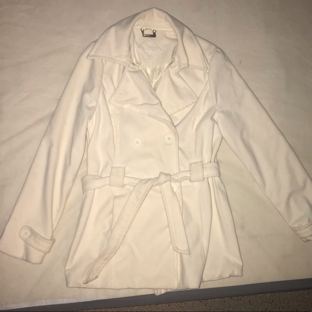 Off white light winter coat